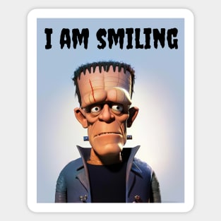 Frankensteins Monster - I am smiling Sticker